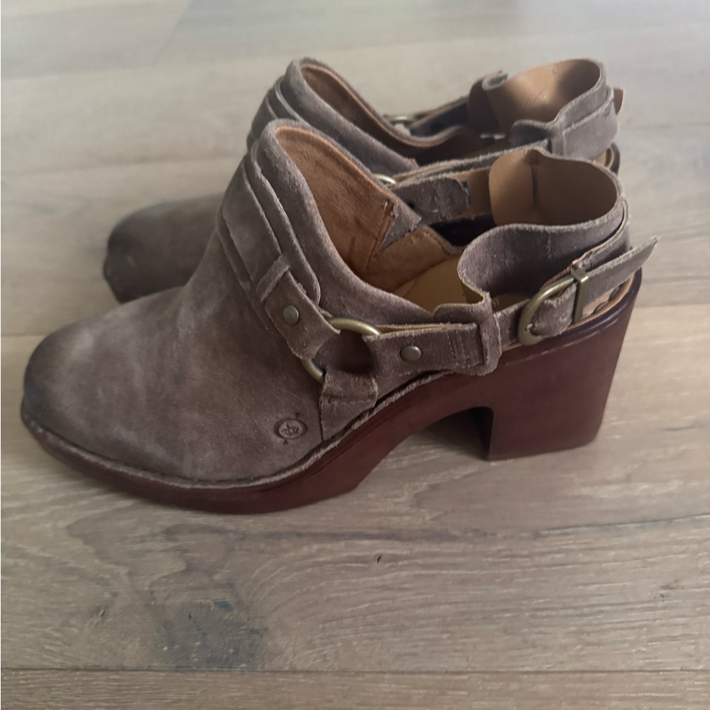 Born Taupe Suede Women's Mules